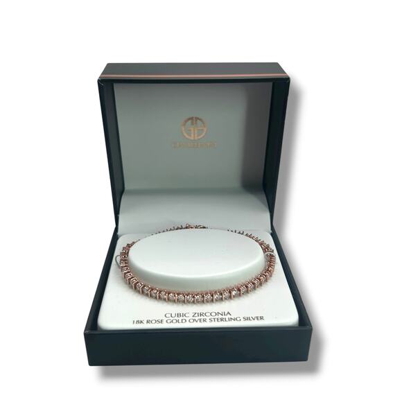 Giani Bernini Cubic Zirconia Tennis Bracelet 18k Rose Gold-Plate Sterling Silver - Picture 2 of 11